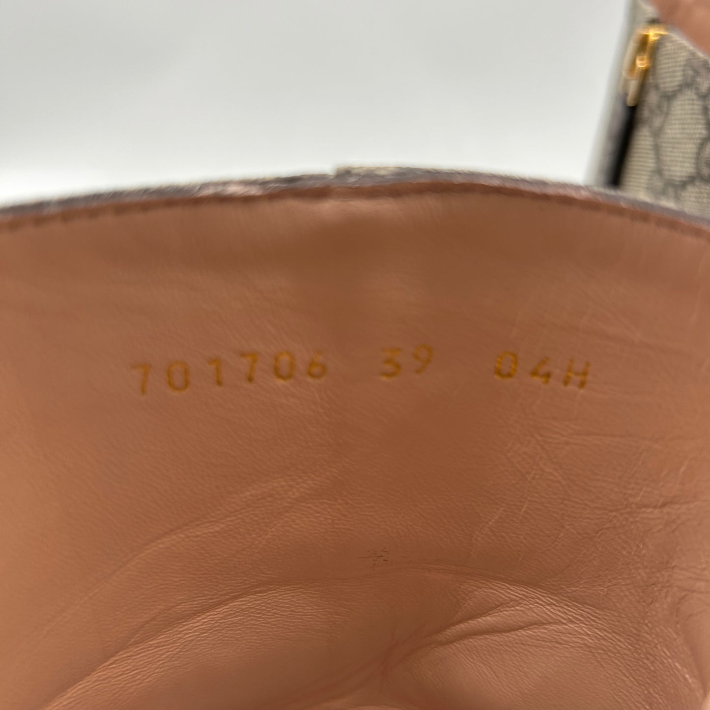 Gucci GG Stiefeletten Beige Ebenholz Gr. 39
