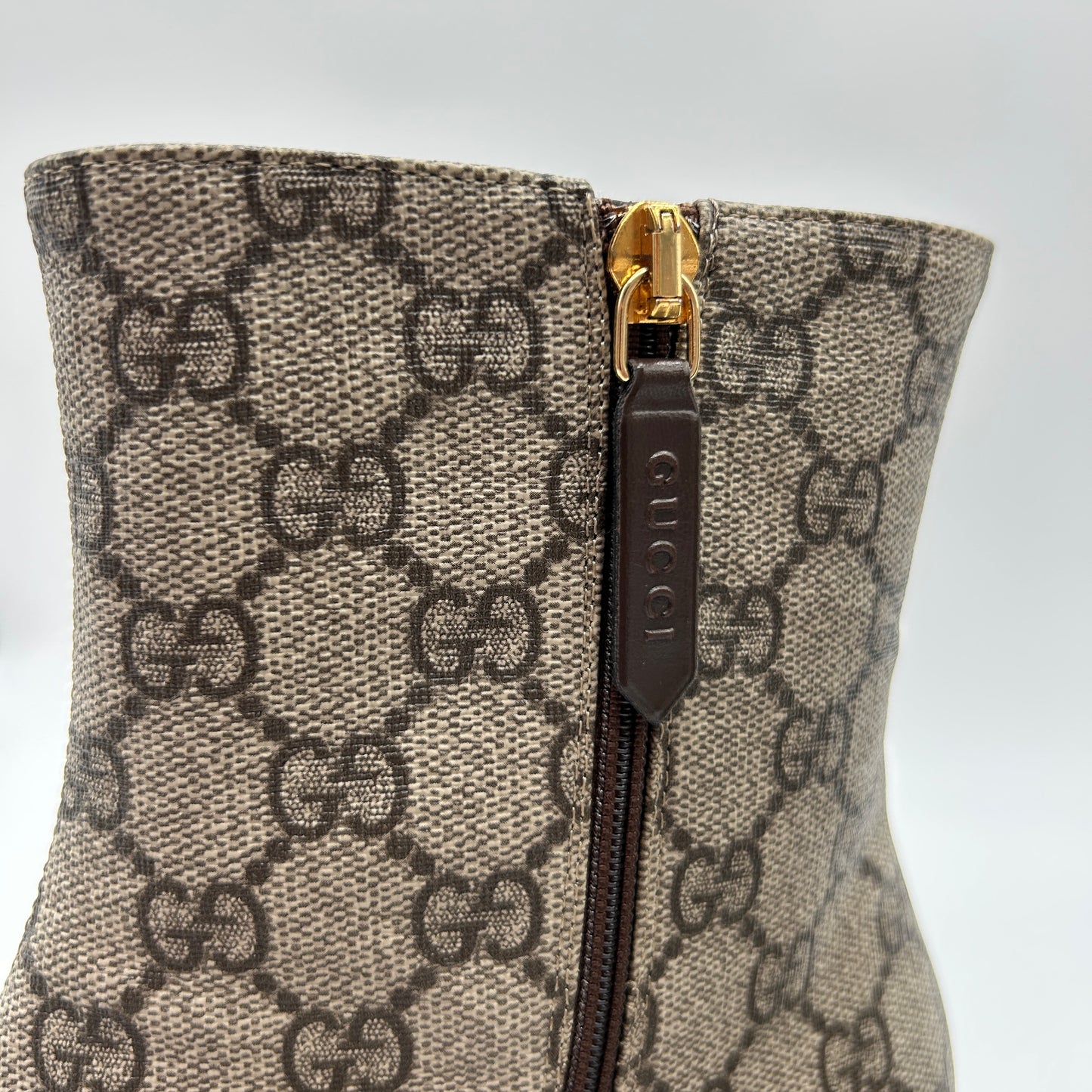 Gucci GG Stiefeletten Beige Ebenholz Gr. 39