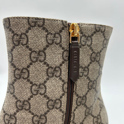 Gucci GG Stiefeletten Beige Ebenholz Gr. 39
