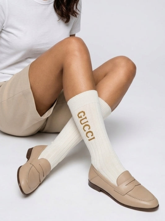 Logo-Socken in weiß