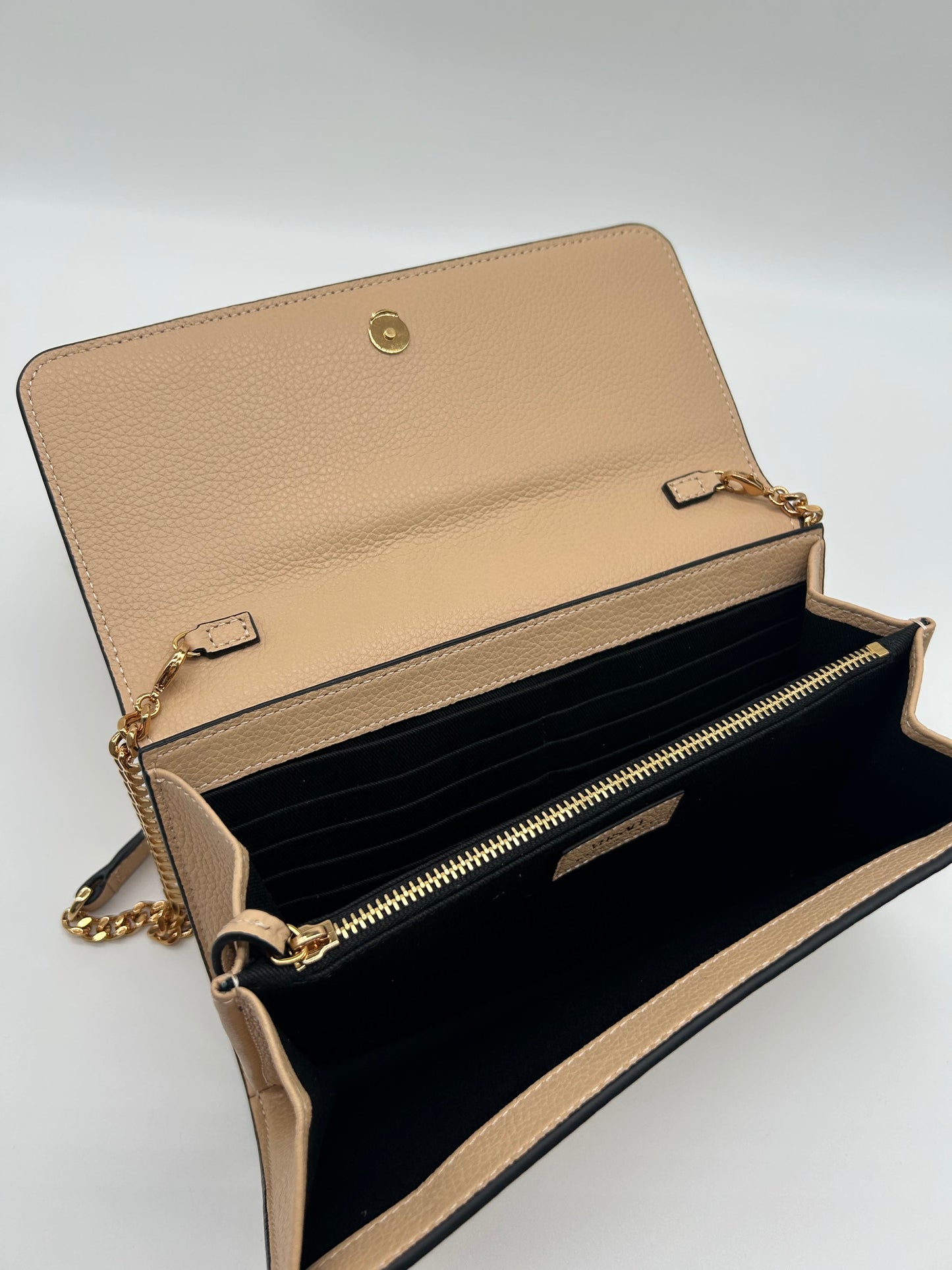 Versace Leder Tasche beige