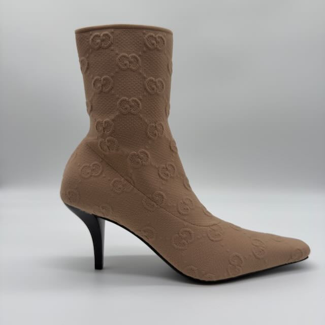 Sock Boots aus Jacquard-Strick Gr. 40 1/2