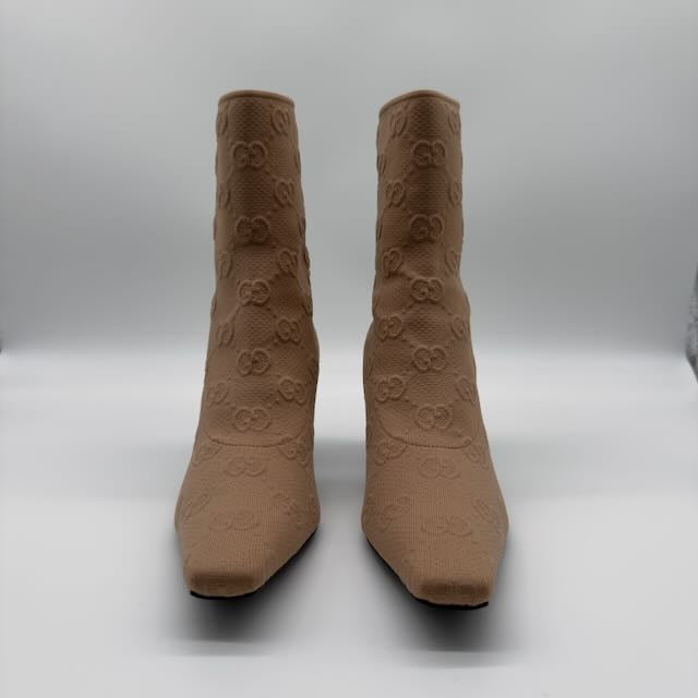Sock Boots aus Jacquard-Strick Gr. 40 1/2