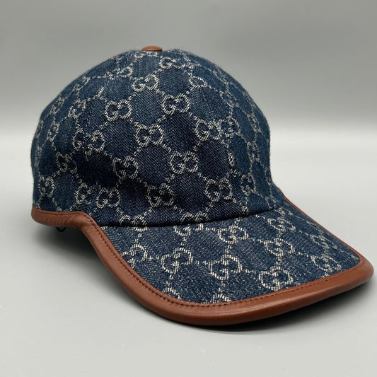 Gucci Cap Jeans Blau