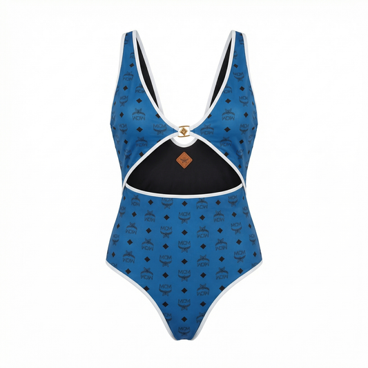 Badeanzug mit Monogramm Print